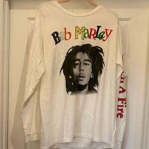 Daydreamer White Bob Marley Long Sleeve Tee